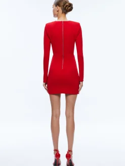 Alice and Olivia LOMA CUT OUT MINI DRESS PERFECT RUBY*DRESSES | CLOTHING