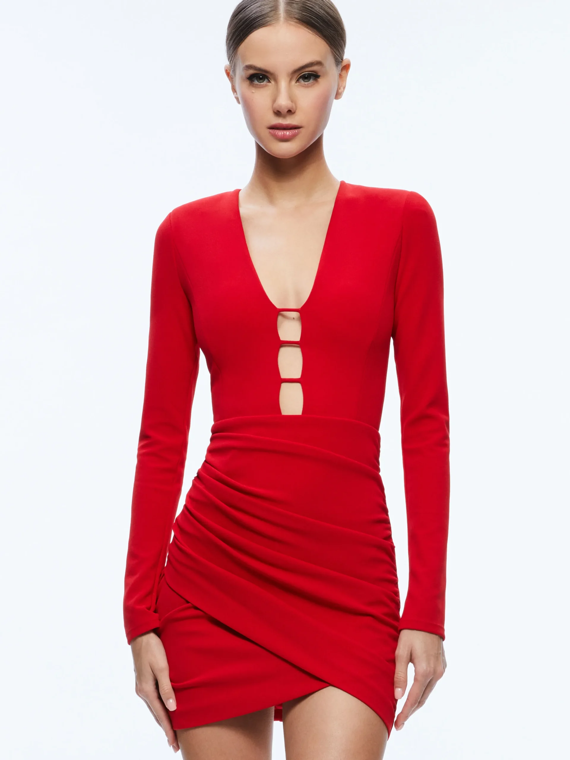 Alice and Olivia LOMA CUT OUT MINI DRESS PERFECT RUBY*DRESSES | CLOTHING