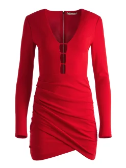 Alice and Olivia LOMA CUT OUT MINI DRESS PERFECT RUBY*DRESSES | CLOTHING