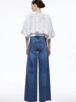 Alice and Olivia LOREE RUFFLE TIE FRONT CROPPED JACKET *CLOTHING