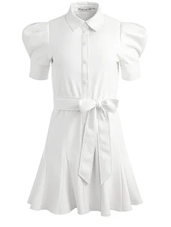 Alice and Olivia LURLENE SHORT SLEEVE VEGAN LEATHER MINI DRESS *FEATURED SHOPS | FEATURED SHOPS | DRESSES | CLOTHING