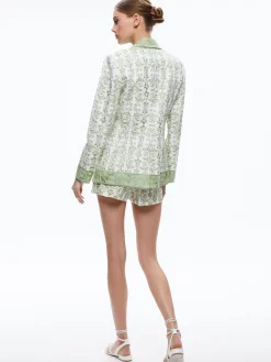 Alice and Olivia MACEY NOTCH COLLAR FITTED BLAZER REPUBLIC GEO*CLOTHING | CLOTHING