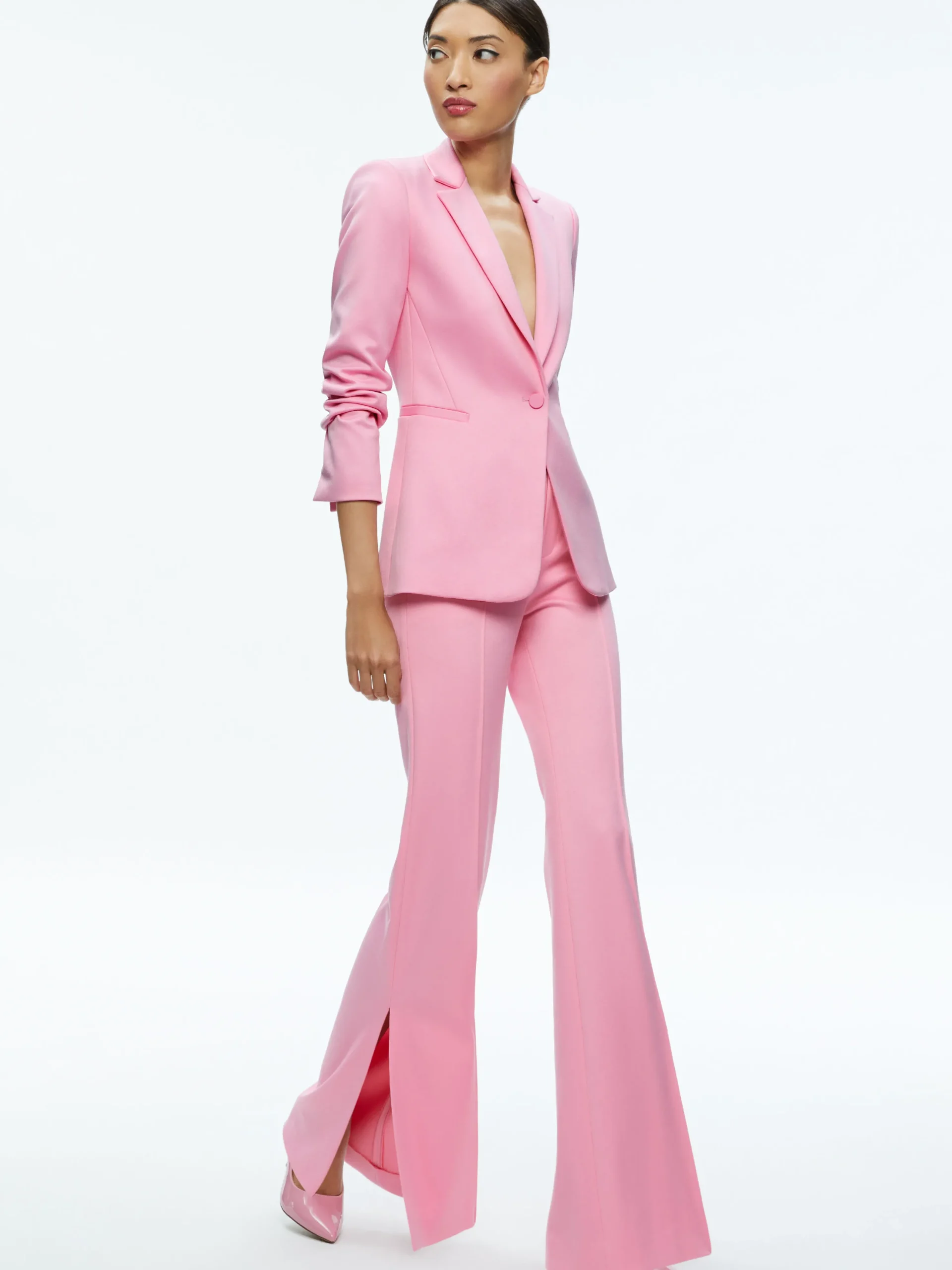Alice and Olivia MACEY NOTCH COLLAR FITTED BLAZER CHERRY BLOSSOM*FEATURED SHOPS | CLOTHING