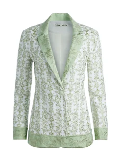 Alice and Olivia MACEY NOTCH COLLAR FITTED BLAZER + DONALD HIGH WAISTED SHORT *CLOTHING