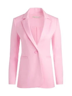 Alice and Olivia MACEY NOTCH COLLAR FITTED BLAZER CHERRY BLOSSOM*FEATURED SHOPS | CLOTHING