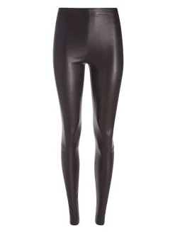 Alice and Olivia MADDOX SIDE ZIP LEATHER LEGGING BLACK*CLOTHING