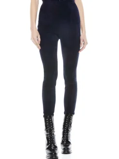 Alice and Olivia MADDOX SIDE ZIP SUEDE LEGGING *CLOTHING