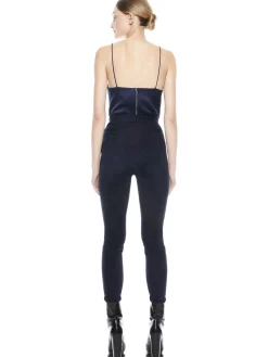 Alice and Olivia MADDOX SIDE ZIP SUEDE LEGGING *CLOTHING