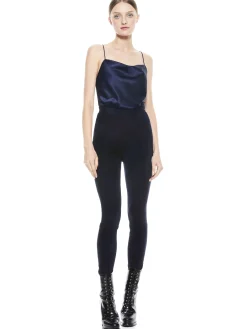 Alice and Olivia MADDOX SIDE ZIP SUEDE LEGGING *CLOTHING