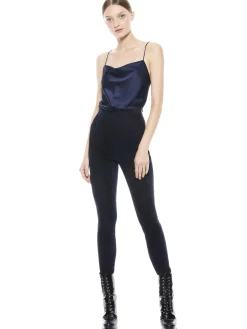 Alice and Olivia MADDOX SIDE ZIP SUEDE LEGGING *CLOTHING