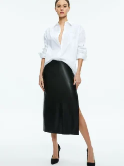 Alice and Olivia MAEVE VEGAN LEATHER MIDI SKIRT *FEATURED SHOPS | FEATURED SHOPS | FEATURED SHOPS | CLOTHING