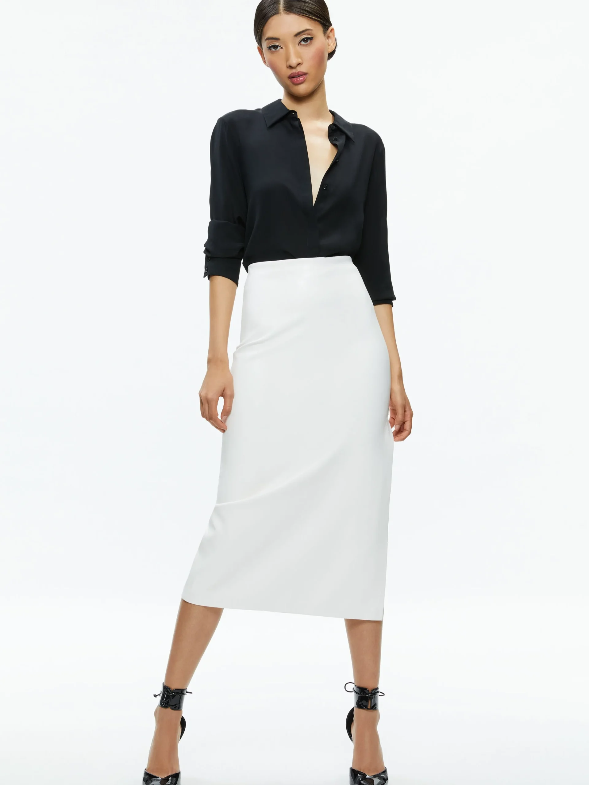 Alice and Olivia MAEVE VEGAN LEATHER MIDI SKIRT *FEATURED SHOPS | FEATURED SHOPS | FEATURED SHOPS | FEATURED SHOPS | CLOTHING