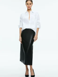 Alice and Olivia MAEVE VEGAN LEATHER MIDI SKIRT *FEATURED SHOPS | FEATURED SHOPS | FEATURED SHOPS | CLOTHING