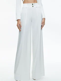 Alice and Olivia MAME HIGH RISE WIDE LEG CUFFED PANT OFF WHITE*FEATURED SHOPS | CLOTHING