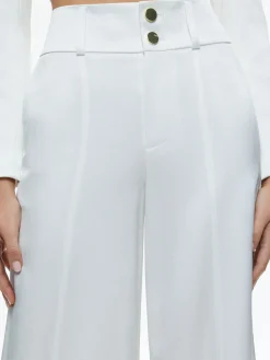 Alice and Olivia MAME HIGH RISE WIDE LEG CUFFED PANT OFF WHITE*FEATURED SHOPS | CLOTHING