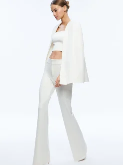 Alice and Olivia MARICA SQUARE NECK CAPE TOP ECRU*CLOTHING