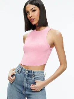 Alice and Olivia MARIN CURVED HEM TANK CHERRY BLOSSOM*FEATURED SHOPS | CLOTHING