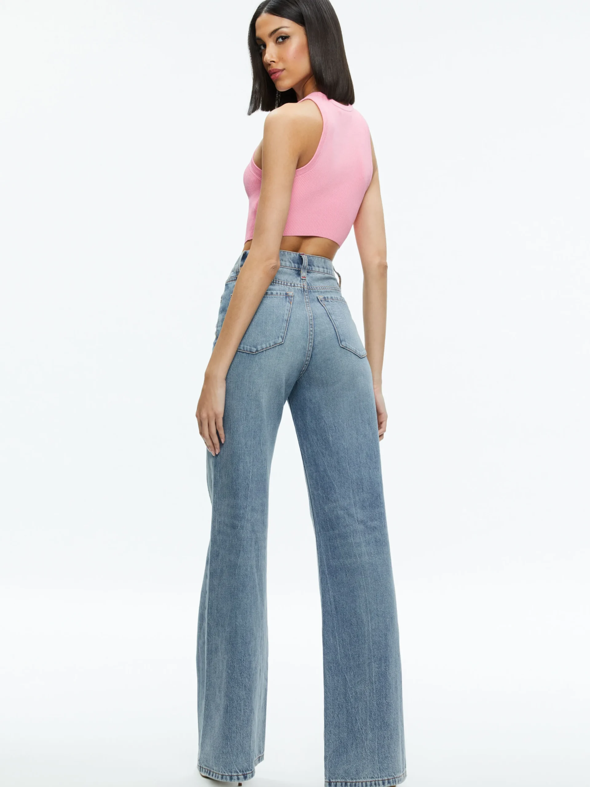 Alice and Olivia MARIN CURVED HEM TANK CHERRY BLOSSOM*FEATURED SHOPS | CLOTHING