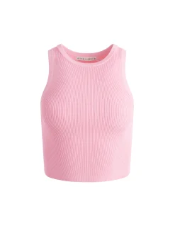 Alice and Olivia MARIN CURVED HEM TANK CHERRY BLOSSOM*FEATURED SHOPS | CLOTHING