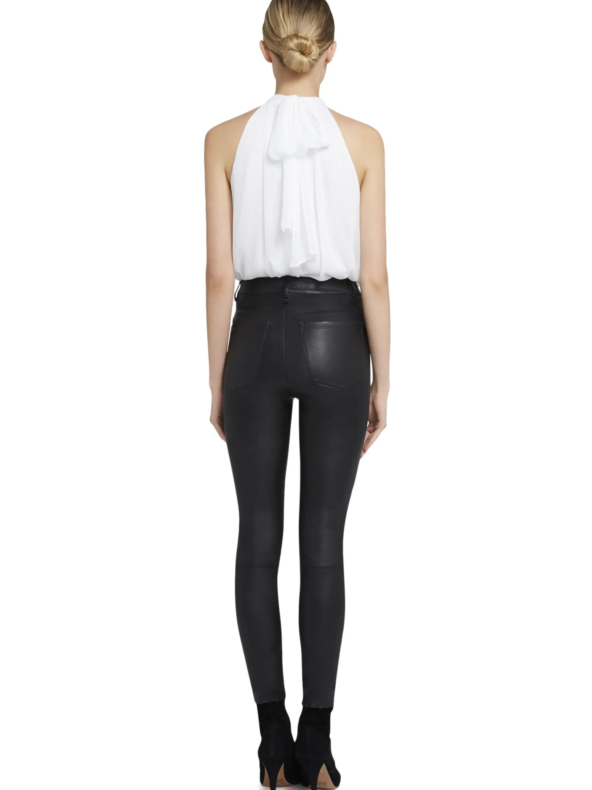 Alice and Olivia MARIS HALTER NECK GATHERED TOP *CLOTHING