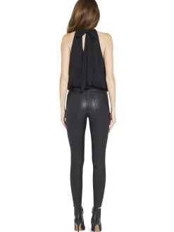 Alice and Olivia MARIS HALTER NECK GATHERED TOP *CLOTHING