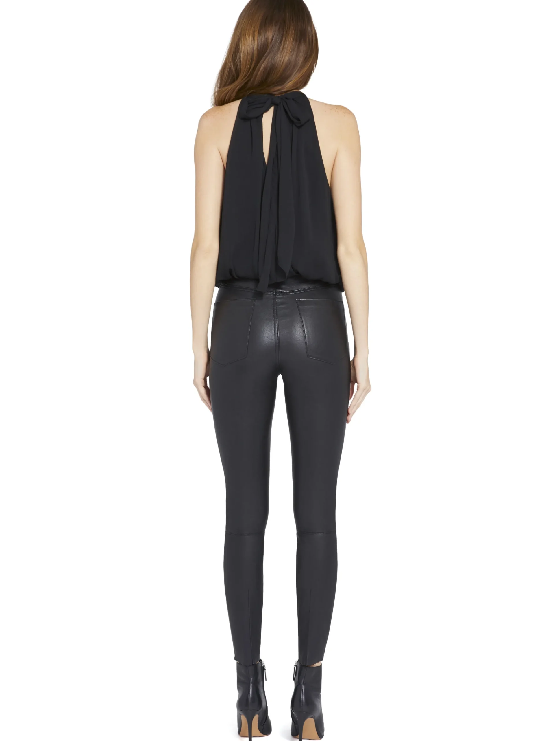 Alice and Olivia MARIS HALTER NECK GATHERED TOP *CLOTHING