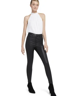 Alice and Olivia MARIS HALTER NECK GATHERED TOP *CLOTHING