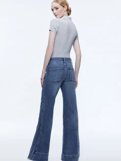 Alice and Olivia MARTHA METALLIC POLO CROP TOP *CLOTHING