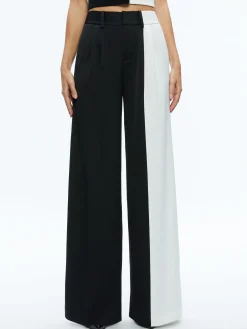 Alice and Olivia MERI COLOR BLOCK BLAZER TOP + POMPEY COLOR BLOCK PANT *CLOTHING