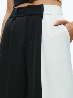 Alice and Olivia MERI COLOR BLOCK BLAZER TOP + POMPEY COLOR BLOCK PANT *CLOTHING