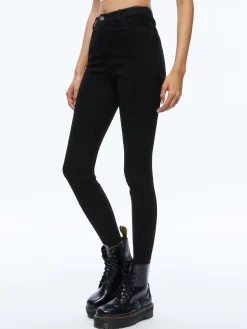 Alice and Olivia MIKAH SINGLE BUTTON SUEDE PANT *CLOTHING