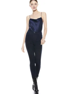 Alice and Olivia MIKAH SINGLE BUTTON SUEDE PANT *CLOTHING