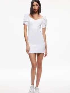 Alice and Olivia MIMI PUFF SLEEVE DENIM MINI DRESS VINTAGE SUGAR*FEATURED SHOPS | DRESSES | CLOTHING