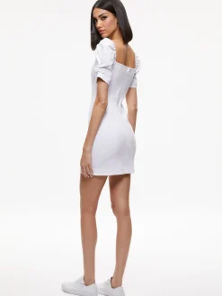 Alice and Olivia MIMI PUFF SLEEVE DENIM MINI DRESS VINTAGE SUGAR*FEATURED SHOPS | DRESSES | CLOTHING