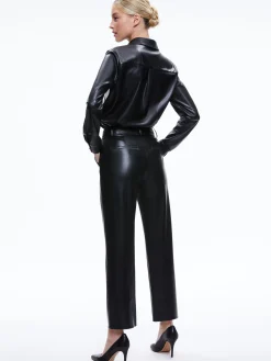 Alice and Olivia MING VEGAN LEATHER ANKLE PANT BLACK*FEATURED SHOPS | FEATURED SHOPS | FEATURED SHOPS | CLOTHING