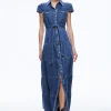 Alice and Olivia MIRANDA MAXI DENIM DRESS LOLA BLUE*DRESSES | CLOTHING
