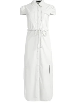 Alice and Olivia MIRANDA SHORT SLEEVE VEGAN LEATHER MIDI DRESS *FEATURED SHOPS | FEATURED SHOPS | DRESSES | CLOTHING