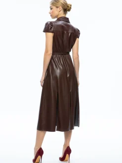 Alice and Olivia MIRANDA VEGAN LEATHER MIDI DRESS *FEATURED SHOPS | FEATURED SHOPS | DRESSES | CLOTHING