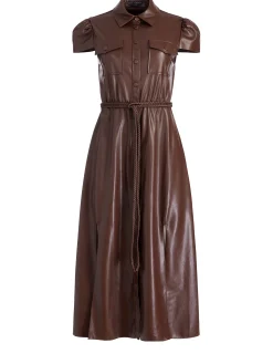 Alice and Olivia MIRANDA VEGAN LEATHER MIDI DRESS *FEATURED SHOPS | FEATURED SHOPS | DRESSES | CLOTHING