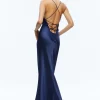 Alice and Olivia MONTANA LACE UP BACK MAXI GOWN AZURE*DRESSES | DRESSES | CLOTHING