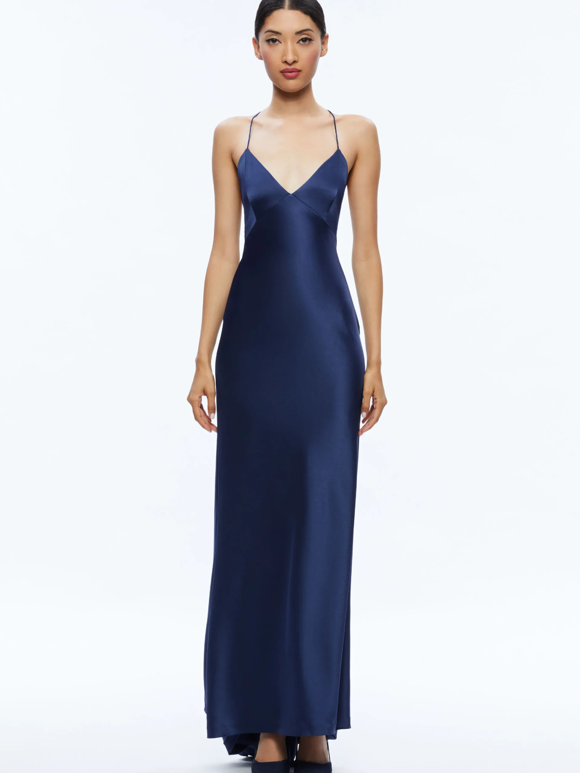 Alice and Olivia MONTANA LACE UP BACK MAXI GOWN AZURE*DRESSES | DRESSES | CLOTHING