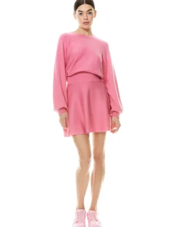 Alice and Olivia MURRAY FIT AND FLARE MINI DRESS CALYPSO PINK*DRESSES | CLOTHING