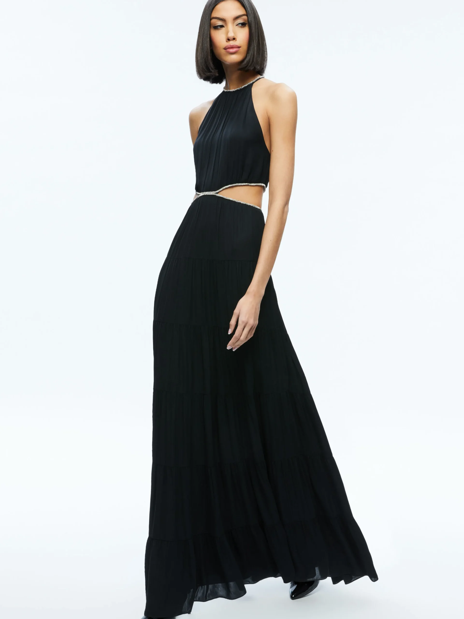 Alice and Olivia MYRTICE EMBELLISHED CUT OUT MAXI DRESS *DRESSES | DRESSES | CLOTHING