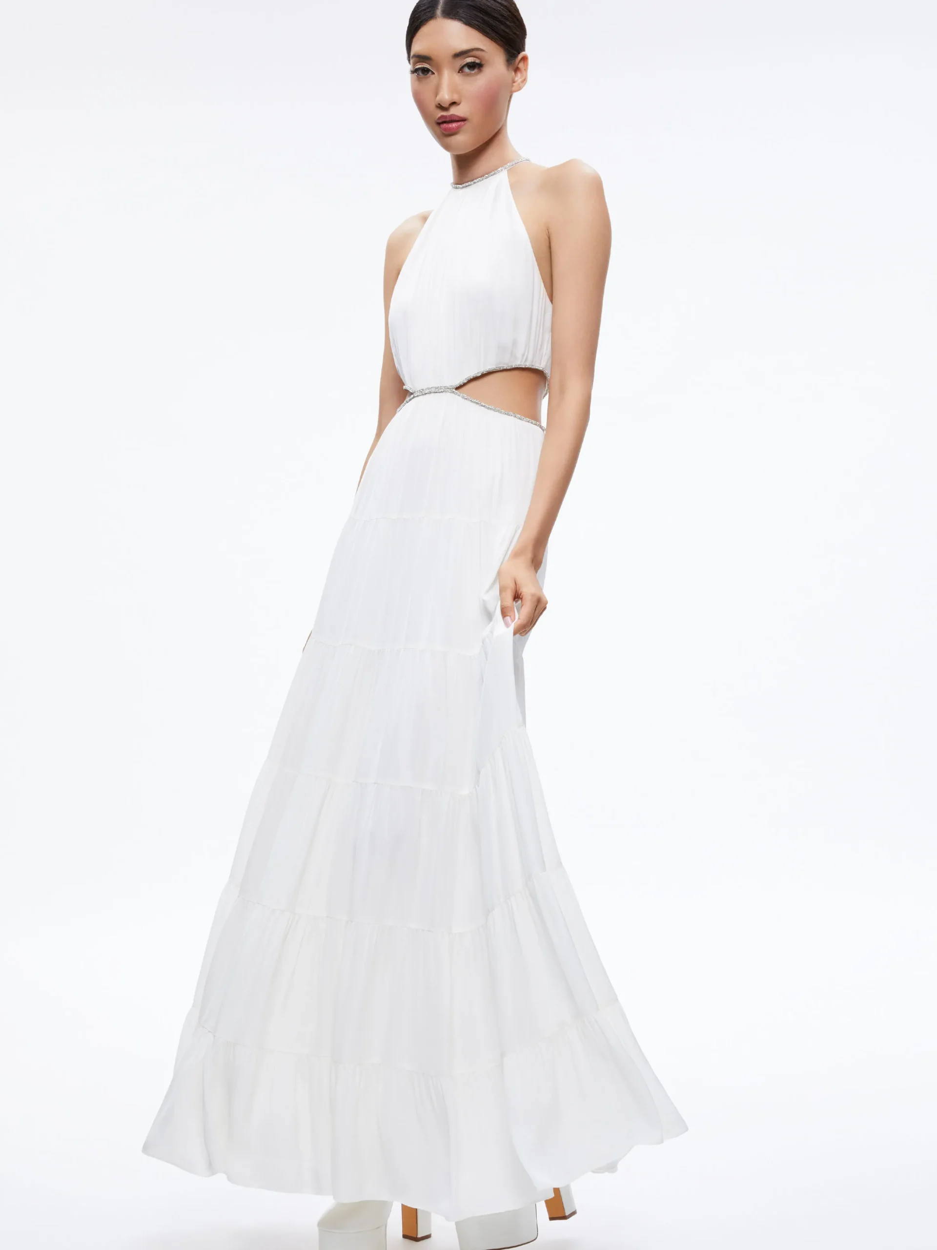 Alice and Olivia MYRTICE EMBELLISHED CUT OUT MAXI DRESS *DRESSES | DRESSES | CLOTHING