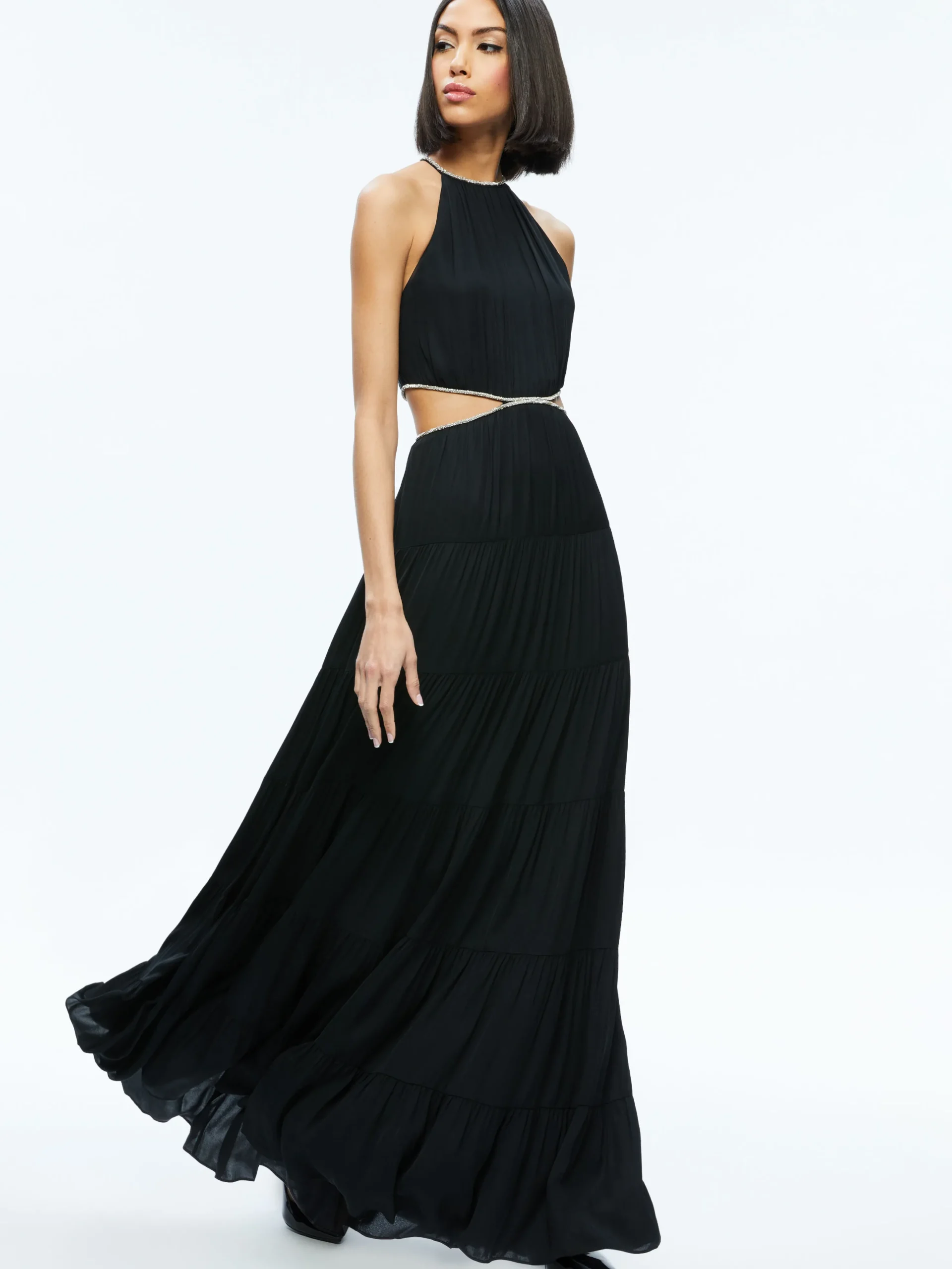 Alice and Olivia MYRTICE EMBELLISHED CUT OUT MAXI DRESS *DRESSES | DRESSES | CLOTHING