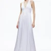 Alice and Olivia MYRTLE DEEP V-NECK WIDE LEG JUMPSUIT *CLOTHING