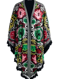 Alice and Olivia NADINE EMBELLISHED SHAWL MONARCH BLACK LARGE*CLOTHING