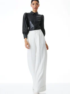 Alice and Olivia NADINE VEGAN LEATHER BUTTON DOWN *FEATURED SHOPS | FEATURED SHOPS | FEATURED SHOPS | CLOTHING