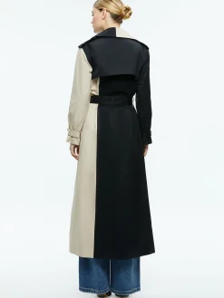 Alice and Olivia NEVADA TRENCH COAT BLACK/LATTE*FEATURED SHOPS | CLOTHING