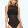 Alice and Olivia NICHOL HIGH NECK SLEEVELESS MESH BODYSUIT *FEATURED SHOPS | CLOTHING